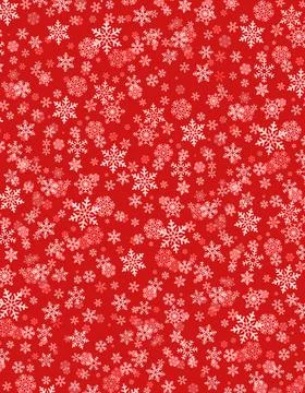 Snowflakes on red background Stock Illustration