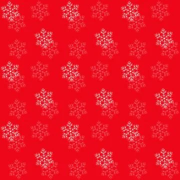 Snowflakes on a red background Ilustración de archivo