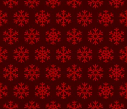 Snowflakes Red Background with Seamless Pattern. Vector Stockillustratie