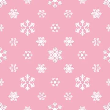 Snowflakes. Repeating vector pattern. 库存插图