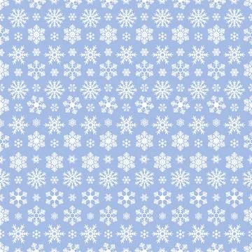 Snowflakes. Repeating vector pattern. Stock Illustration