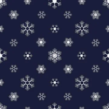 Snowflakes. Repeating vector pattern. Stock Illustration