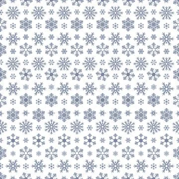 Snowflakes. Repeating vector pattern. 库存插图