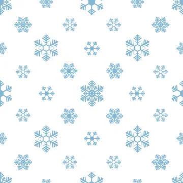 Snowflakes. Repeating vector pattern. 스톡 일러스트