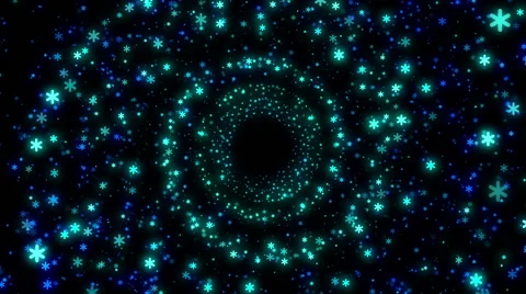 Snowflakes ring background Video stock 56601143