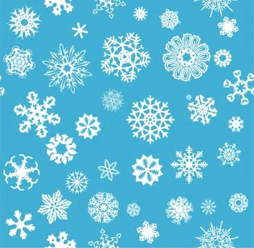 Snowflakes Seamless Background Stock Illustration
