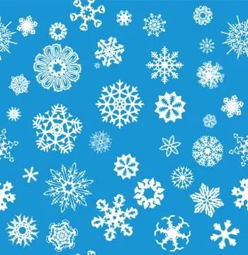 Snowflakes Seamless Background Stock Illustration