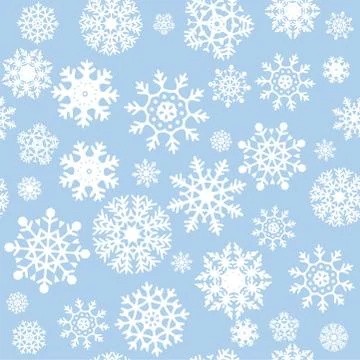 Snowflakes Seamless Background Stock Illustration