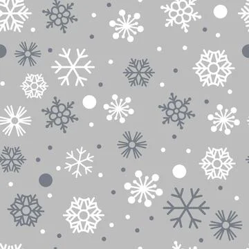 Snowflakes Seamless Decorative Pattern Illustration 스톡 일러스트