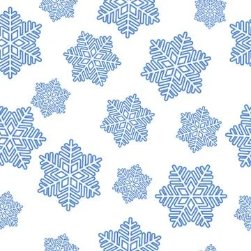 Snowflakes seamless isolated Stock Illustration
