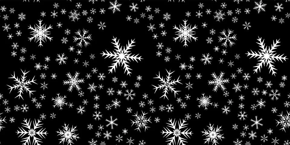 Snowflakes seamless pattern for Christmas holidays. Xmas snowflake ornament for イラスト素材