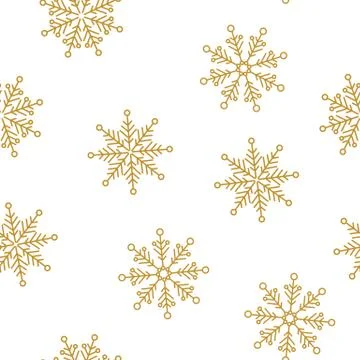 Snowflakes seamless pattern for Christmas packaging, textiles, wallpaper vect Illustrazione stock