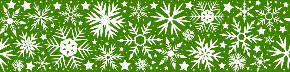 Snowflakes seamless pattern for decoration Stock Illustration
