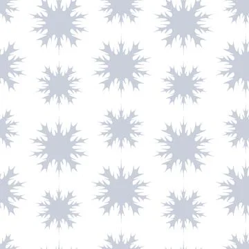 Snowflakes. Seamless pattern. Endlessly repeating pattern. Purple crystals .. Stock Illustration