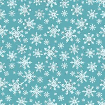 Snowflakes seamless pattern Stock-Illustration