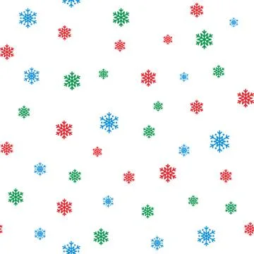 Snowflakes seamless pattern Stock Illustration