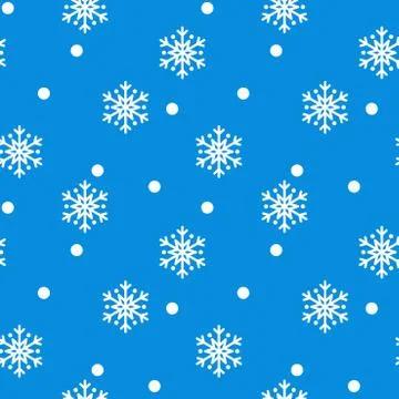 Snowflakes seamless pattern Stock Illustration