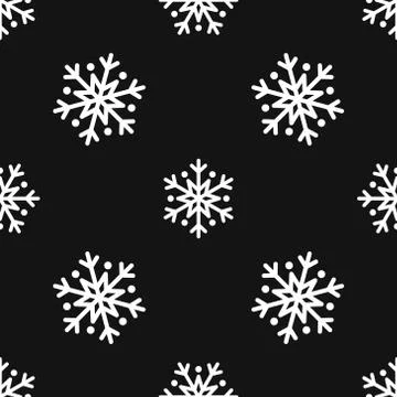 Snowflakes seamless pattern Illustrazione stock