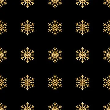 Snowflakes seamless pattern Stock Illustration