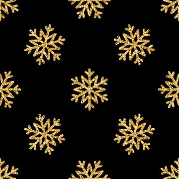 Snowflakes seamless pattern Stock Illustration
