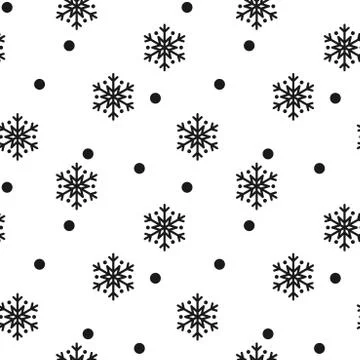 Snowflakes seamless pattern Stock Illustration