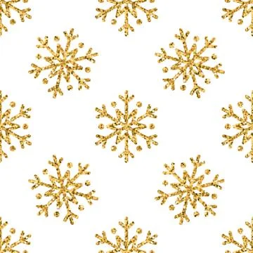 Snowflakes seamless pattern Stock Illustration