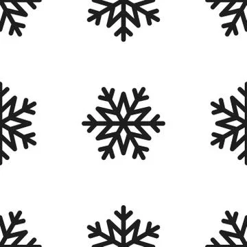 Snowflakes seamless pattern Stock Illustration