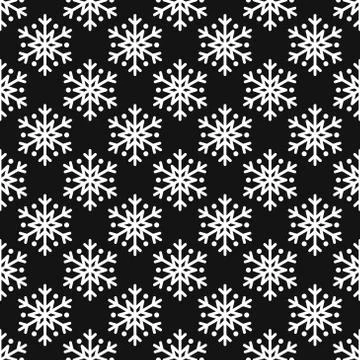 Snowflakes seamless pattern Stock Illustration