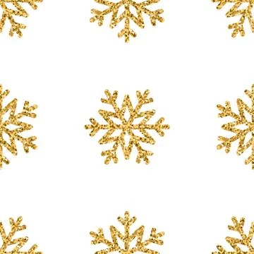 Snowflakes seamless pattern Stock Illustration
