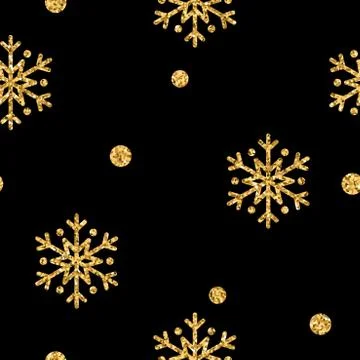 Snowflakes seamless pattern Stock Illustration