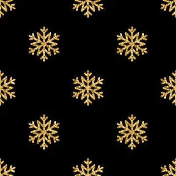 Snowflakes seamless pattern Stock Illustration