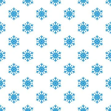 Snowflakes seamless pattern Stock Illustration