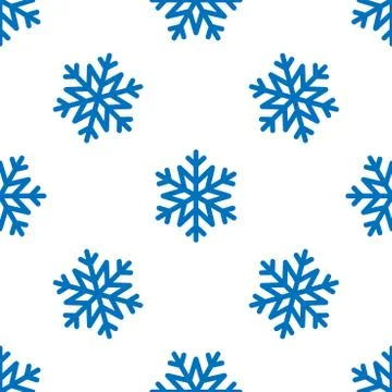 Snowflakes seamless pattern Stock Illustration