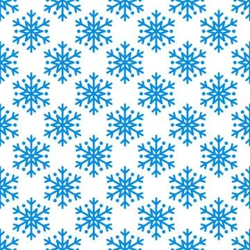 Snowflakes seamless pattern Stock Illustration