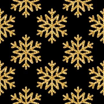 Snowflakes seamless pattern Stock Illustration