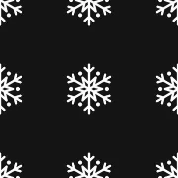 Snowflakes seamless pattern Stock Illustration