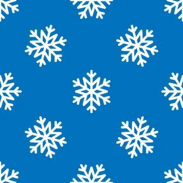 Snowflakes seamless pattern Stock Illustration