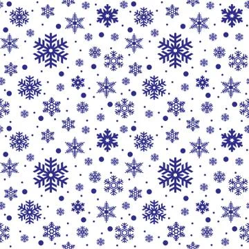 Snowflakes seamless pattern Stock Illustration