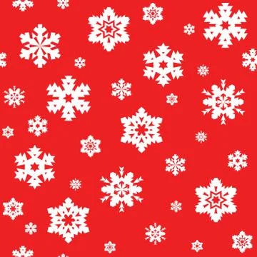 Snowflakes seamless pattern Stock Illustration