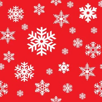 Snowflakes seamless pattern Stock Illustration
