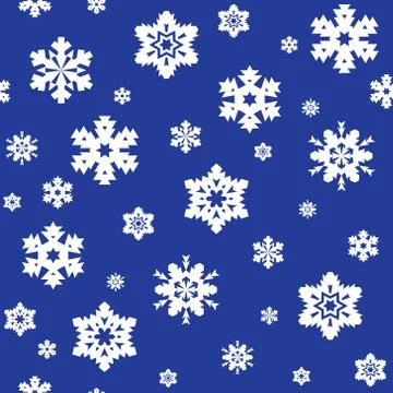 Snowflakes seamless pattern Stock Illustration