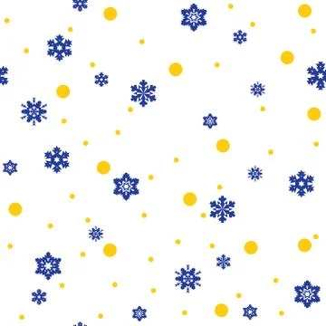 Snowflakes seamless pattern Stock Illustration