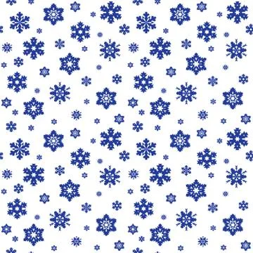 Snowflakes seamless pattern Stock Illustration