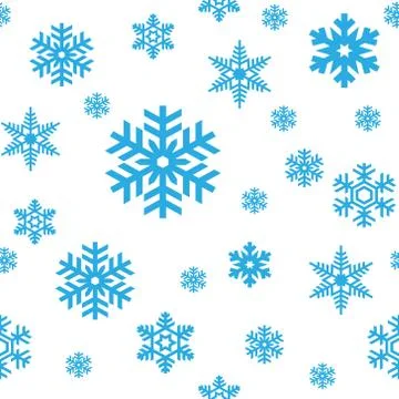 Snowflakes seamless pattern Stock Illustration