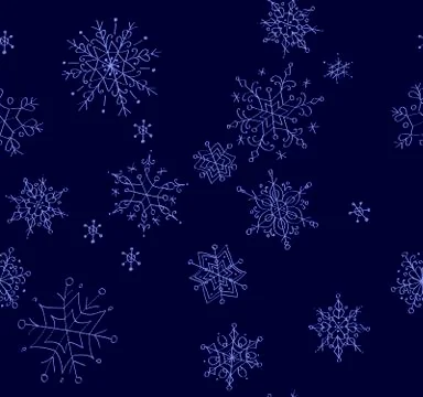 Snowflakes seamless pattern Stock-Illustration