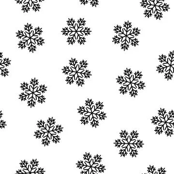 Snowflakes seamless pattern Stock Illustration