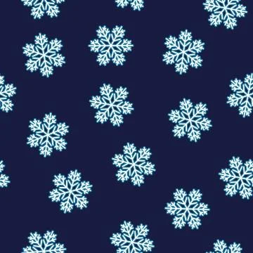 Snowflakes seamless pattern Stock Illustration