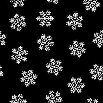 Snowflakes seamless pattern Stock Illustration