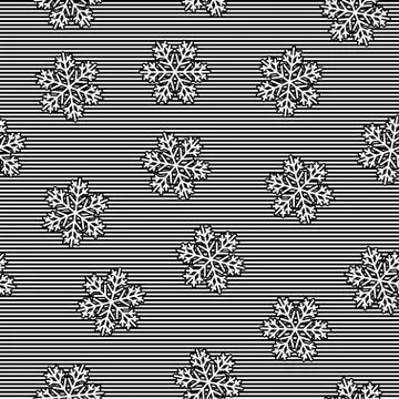 Snowflakes seamless pattern Stock Illustration