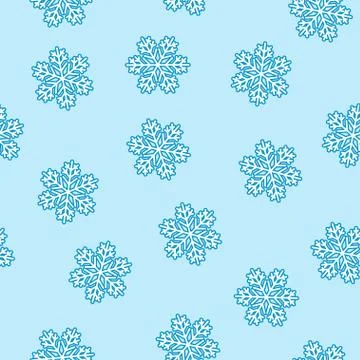 Snowflakes seamless pattern Stock Illustration